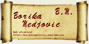 Borika Međović vizit kartica